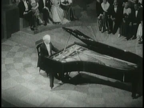 Ignacy Jan Paderewski at the grand piano in Moonlight Sonata (1937)