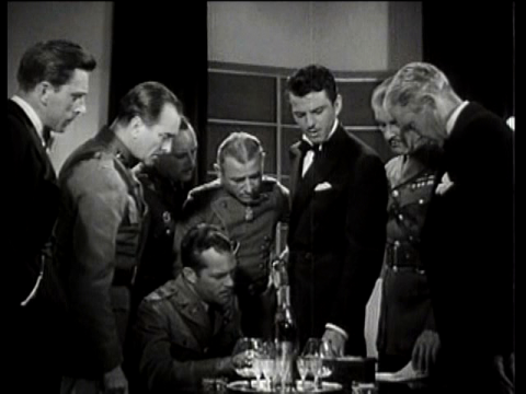 John Carroll, Leon Ames, Henry Hall, Hans Joby, Gaston Glass, Pat Somerset, Wheeler Oakman and Reed Howes in Death in the Air aka Pilot X (1936)