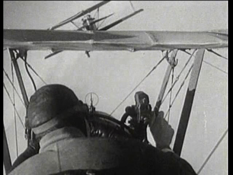 Biplanes dogfight in Pilot X aka Death in the Air (1936)